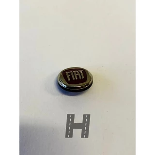 Emblema Alumínio Chave Canivete Fiat Vermelho Original 1,4cm