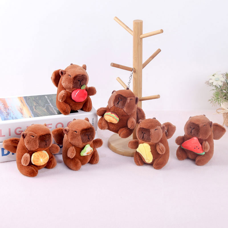Chaveiro de Boneca Capivara de Pelúcia Pendente Brinquedo de Pelúcia ...