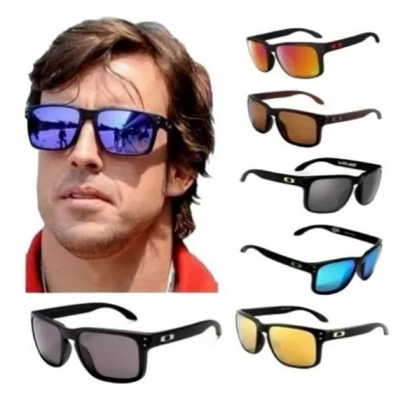 Óculos de Sol Holbrok Polarizado Preto Quadrado Pescador Tradicional Com Protecao uv400