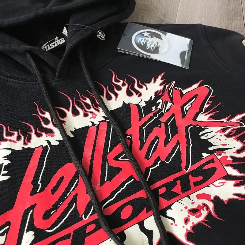 Moletom Hellstar Sports Future Flame Black | Streetwear Unissex