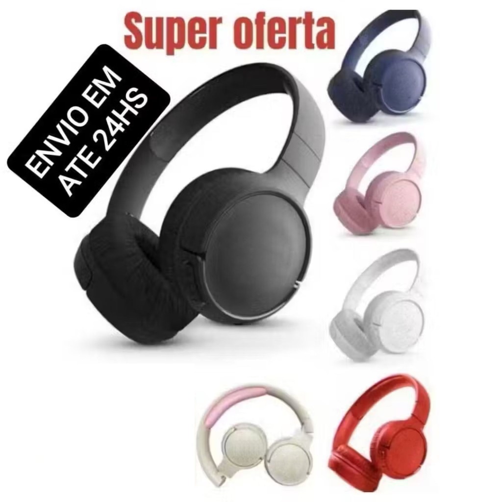 Fone de ouvido Headphone E510 E520 Bluetooth 5.0 Stereo Micro Sd P2 Alta Potência Colorido