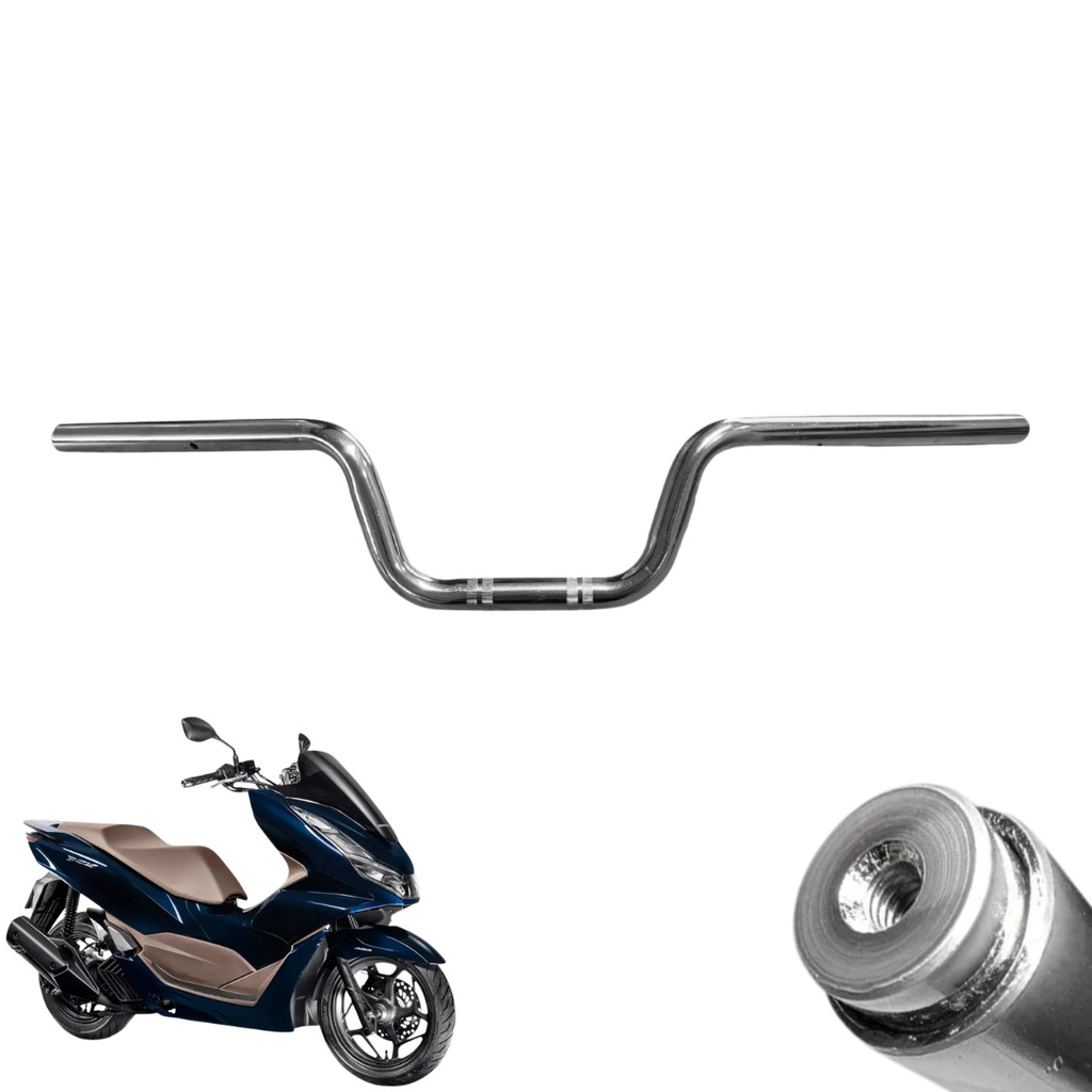 Guidão Pcx 150 2013 2024 Cromado 22mm Modelo Original