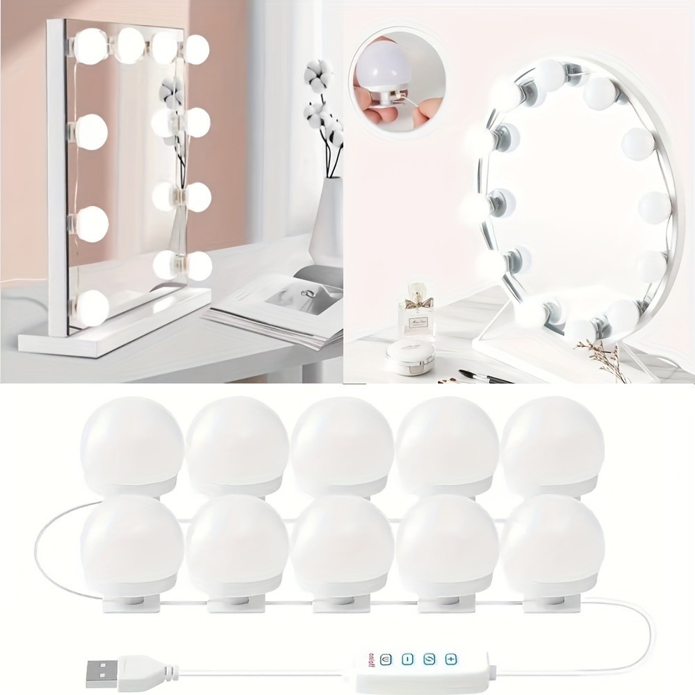 Luz Arandela para Espelho 10 Lâmpadas Para Camarim Led Studio Led Auto ...