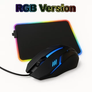 Mouse Gamer com ou sem Mouse Pad Led/Ergonômico/Grande/Pequeno Kit Gamer LED Iluminado RGB Para Jogos 1200DPI