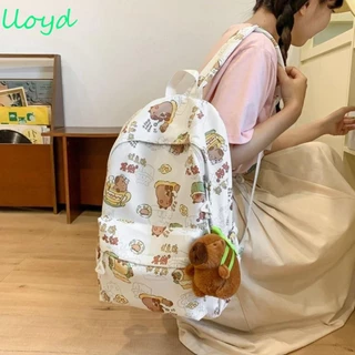 Mochila LLOYD Capivara , Bolsa De Ombro Animal Capibara De Grande Capacidade Escolar De Desenho Animado Estilo Coreano