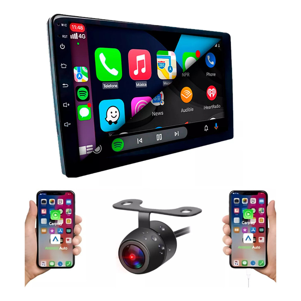 Multimídia Android Auto Carplay 9 Pol Wifi + Câmera De Ré | Shopee Brasil