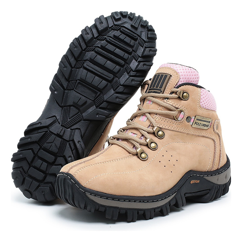 Bota Coturno Feminino Trilha Adventure 100% Couro Legitimo | Shopee Brasil