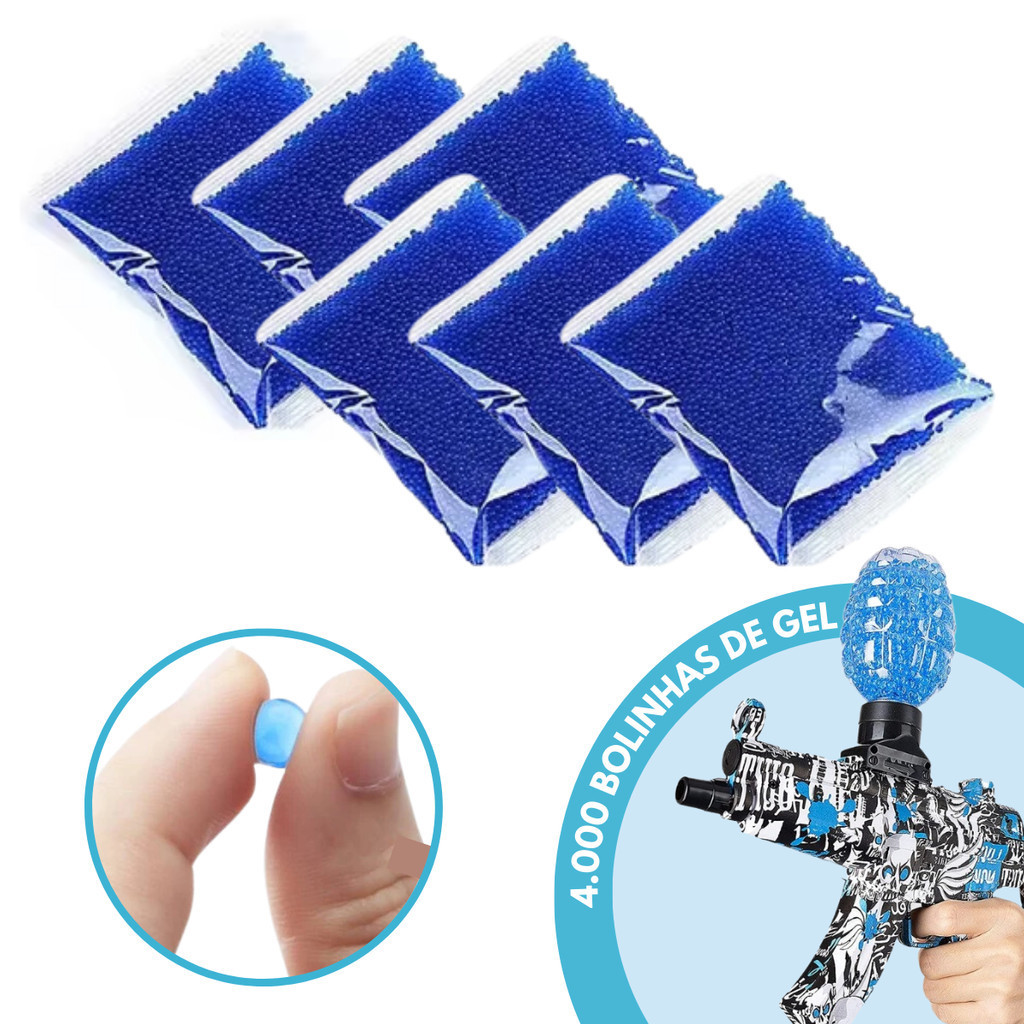 Kit 5.000 Bolinhas De Gel Munição Refil Bolas Orbeez Para Arma Arminha ...