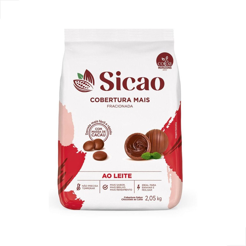 Cobertura Fracionada MAIS Gotas Ao Leite 2,05kg Sicao