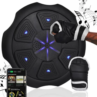 Máquina de Boxe Eletrônico Musical com Luva Bluetooth Led Treino Inteligente Para Adultos e Crianças