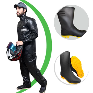 Capa Chuva Motoboy Brascamp Completa Com Bota Vonder em Oferta na Shopee