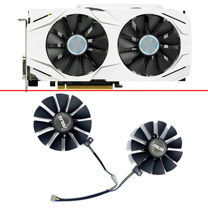 Novo Ventilador Cooler 87MM GTX1060 GTX1070 RX480 Para ASUS GTX 1060 1070 RX 480 Placa Gráfica T129215ventiladores De Re