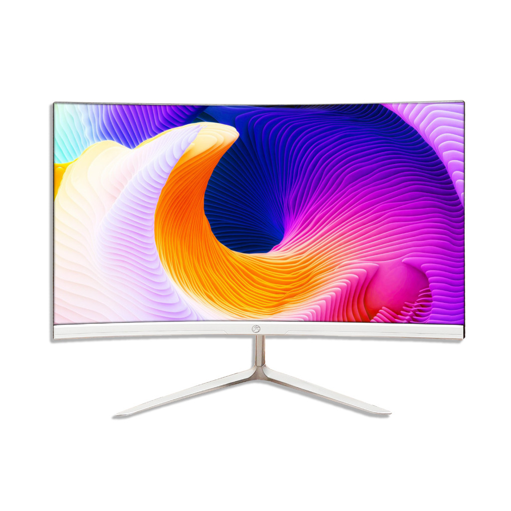 Monitor LED Curvo Full HD Branco/Preto de 23,6 polegadas 75hz com HDMI ...