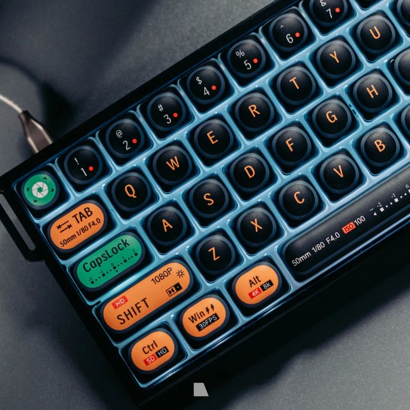 Câmera Keycap 125 Teclas MOG Perfil PBT Wooting EZ63 Mad68 Aula F75 ...