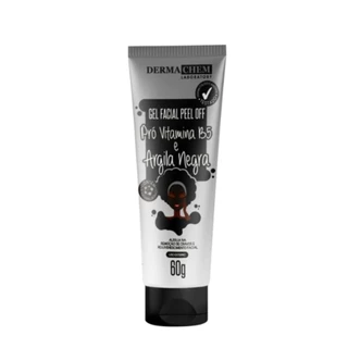 Gel Facial Peel Off Argila Negra Vitamina B5 60g Dermachem