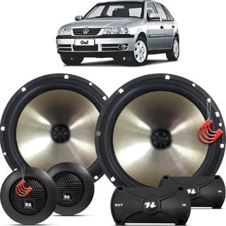 Kit Alto Falantes Dianteiros Volkswagen Gol G3 2000 até 2005 - Hurricane Platino Duas Vias 320w em Oferta na Shopee