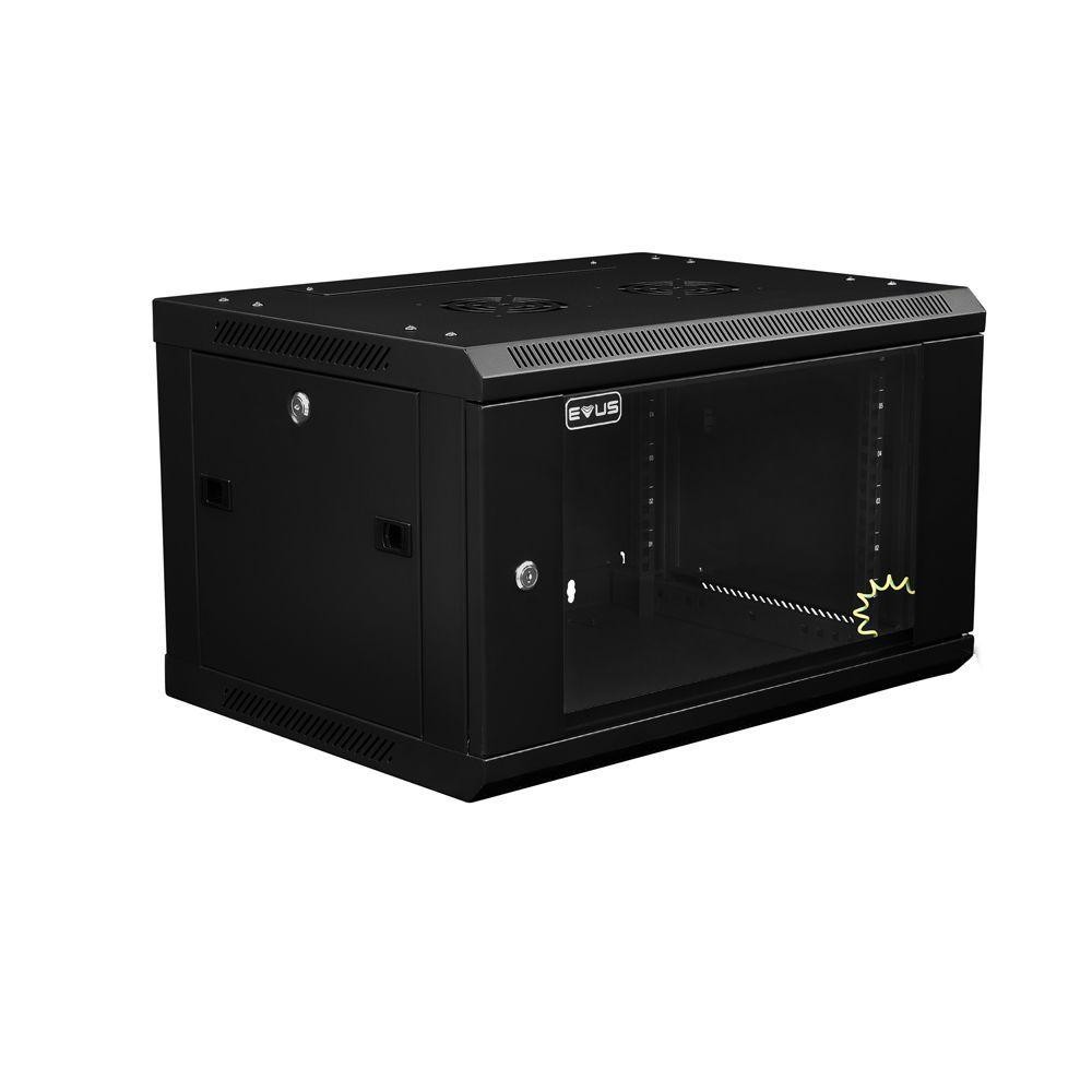 Rack Mini 19 Evus Ev-dw6406 6u X 600 X 450mm De Parede Preto | Shopee ...