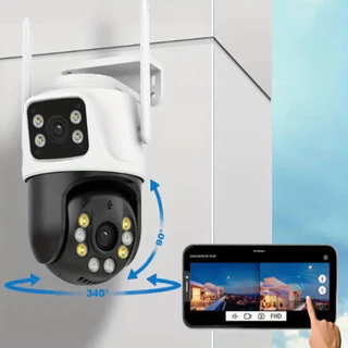Câmera de Segurança A28B WiFi Dual 1080P 3MP Dupla WiFi para Alarme De Detecção De Segurança