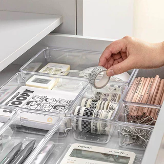 Kit com 14 Organizadores Multiuso para Gavetas, Armários, Geladeiras Potes em Acrílico em Oferta na Shopee
