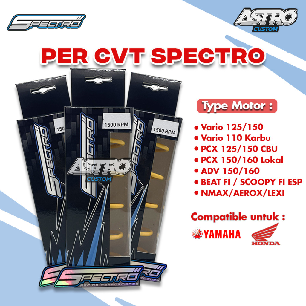 Ds45 Por CVT 1500 RPM SPECTRO VARIO PCX AEROX NMAX LEXI BEAT FI Scopy ...