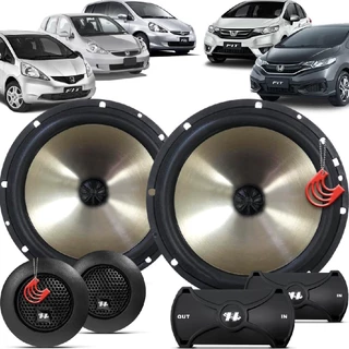 Kit Alto Falantes Dianteiros Honda Fit 2004 até 2021 - Hurricane Platino Duas Vias 320w em Oferta na Shopee
