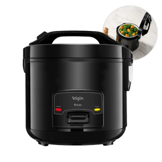 Panela Elétrica de Arroz 1 Litro Elgin Rizzo 5 Xícaras 400W Preta em Oferta na Shopee