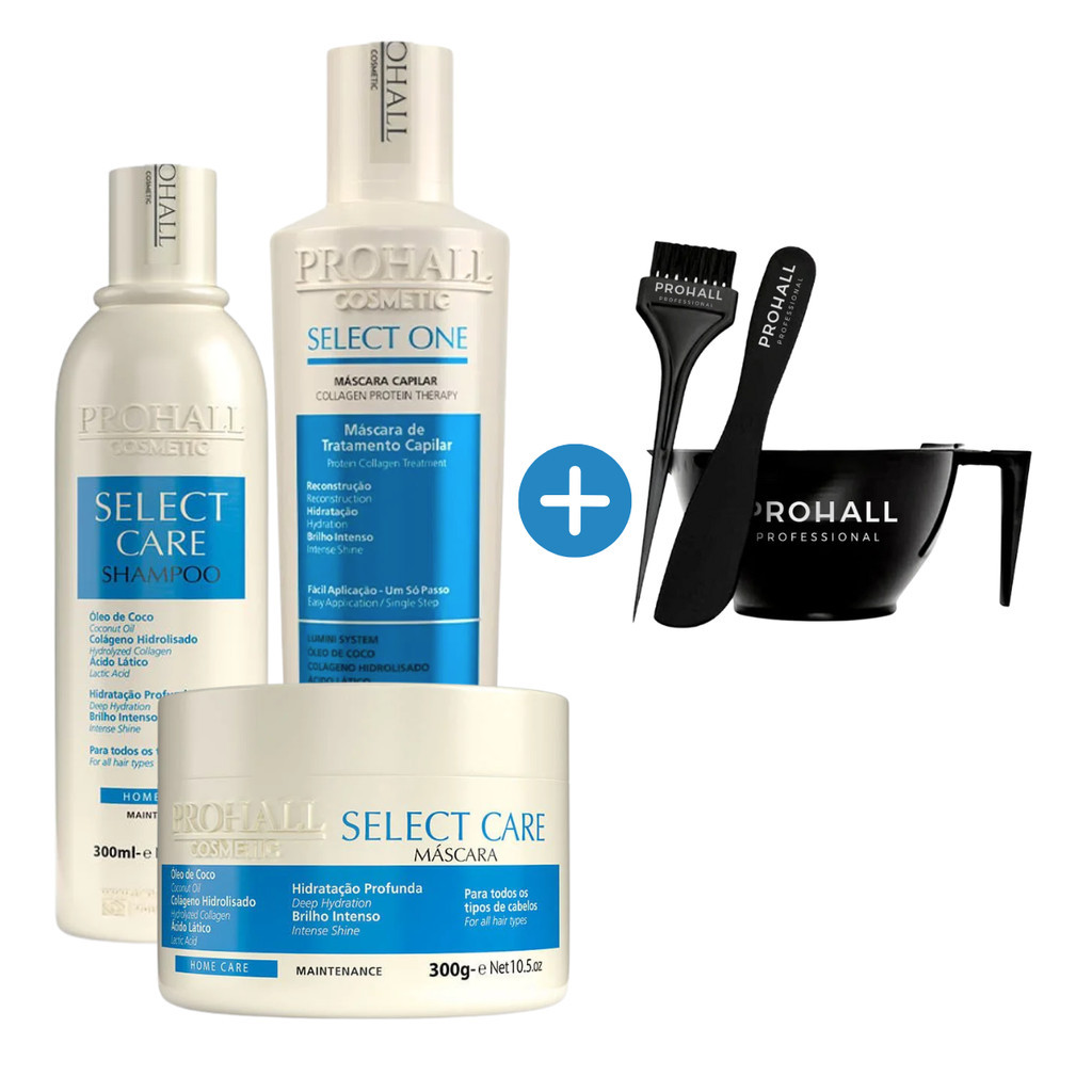 Select One 300ml + Kit Select Care com Shampoo e Máscara Prohall ...