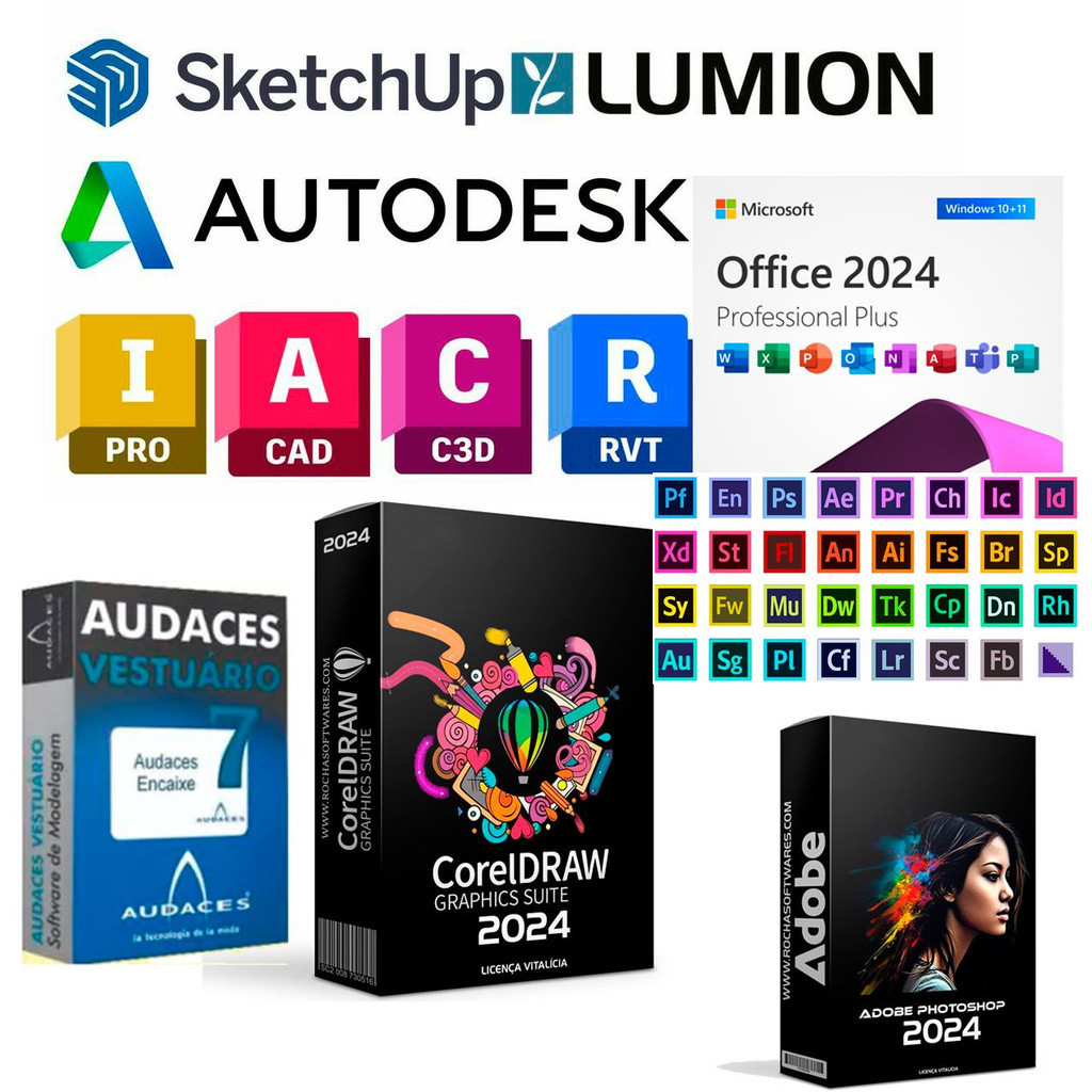 SUPER PEN DRIVE,Diversos, AutoCAD, Revit, Corel Draw, Photoshop ...