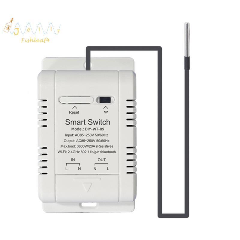 Interruptor De Temperatura WiFi Com Sensor Smart 20A Termostato Suporta Controle De Voz
