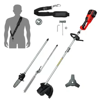 Roçadeira Multifuncional Com 2 Bateria De 18 V Tbt18+18mt-k