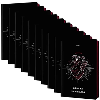 Kit 10 Bíblia Sagrada | NVI | Capa Dura | Letra Normal | Coração Redimido em Oferta na Shopee