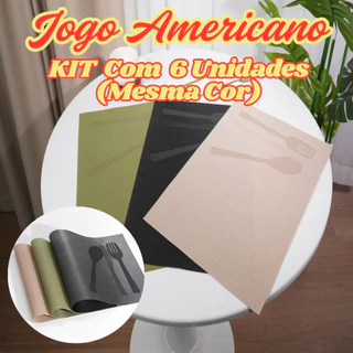 KIT 6 Jogo Americano Descanso De Mesa Jantar 46x31Cm Desenho De Talheres Multiuso Flexível em Oferta na Shopee
