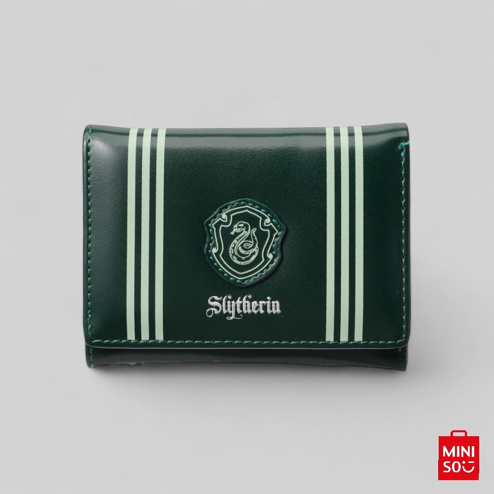 CARTEIRA DOBRÁVEL COM 3 FACES PORTA CARTÃO DINHEIRO E DOCUMENTO HARRY POTTER SONSERINA