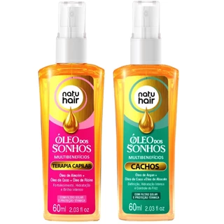 Kit Óleo dos sonhos Terapia Capilar + Óleo dos sonhos Cachos Natuhair 60ml