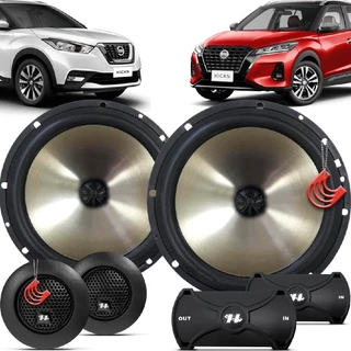 Kit Alto Falantes Dianteiros Nissan Kicks 2016 até 2022 - Hurricane Platino Duas Vias 320w em Oferta na Shopee