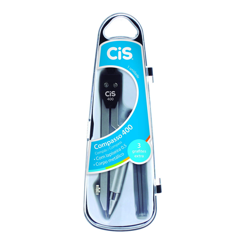 Compasso Escolar Metalico Cis com Estojo | Shopee Brasil