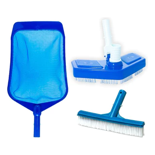 Kit Aspirador Peneira Escova Para Tratamento Piscinas E Spa em Oferta na Shopee