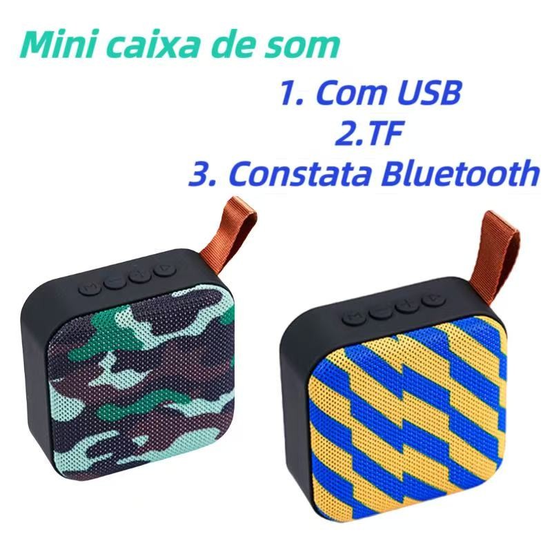 Mini Caixa de som Portátil Sem Fio Bluetooth Com Alça USB/SD