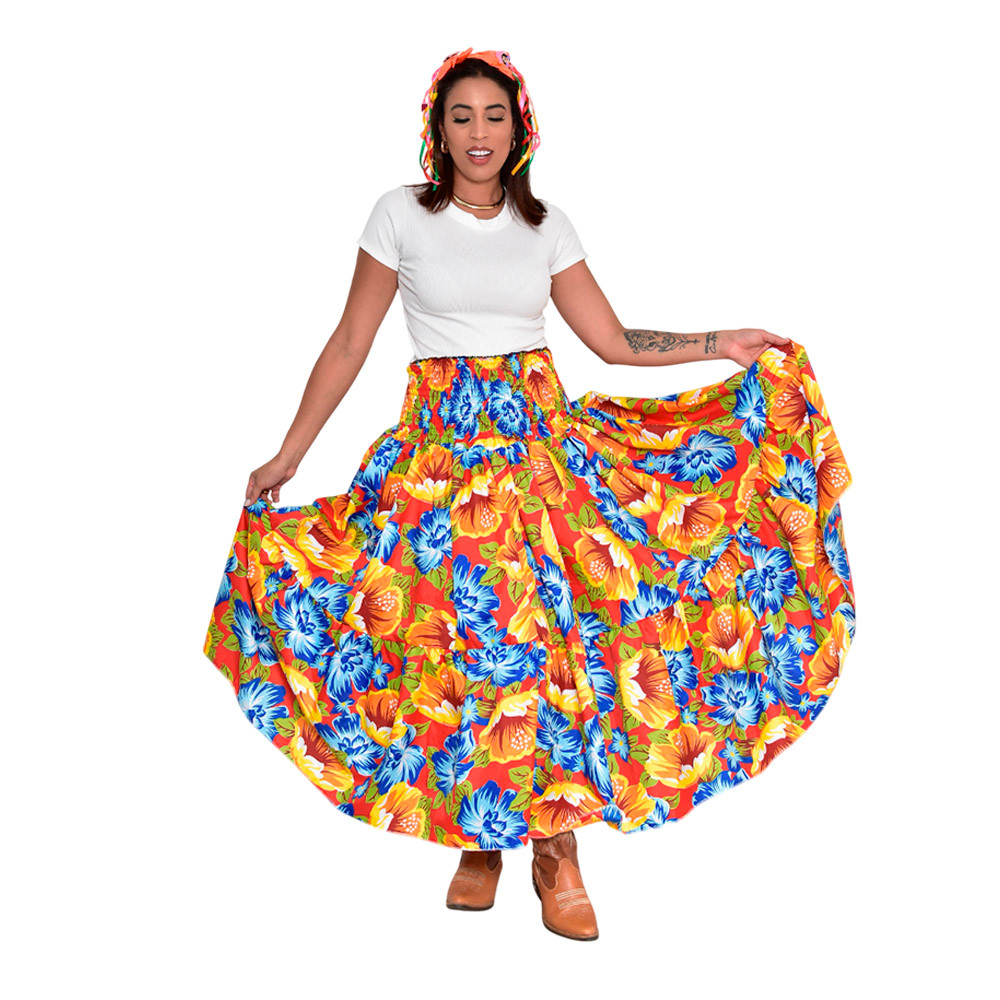 Saia de Carimbó Rodada Adulto Dança de Roda Festa Típica Gaúcha