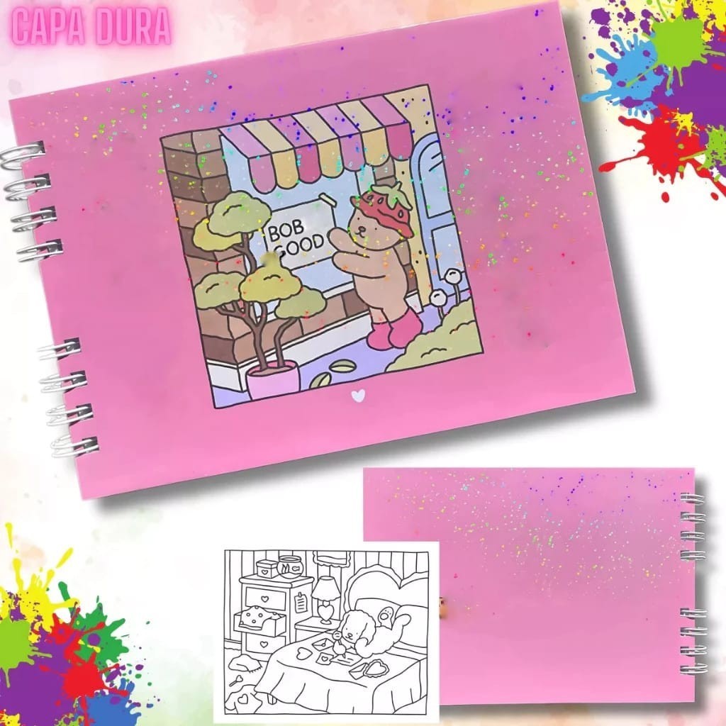 Livro de Colorir Bob Good 50 folhas Caderno de Desenho Pintura Coloring ...