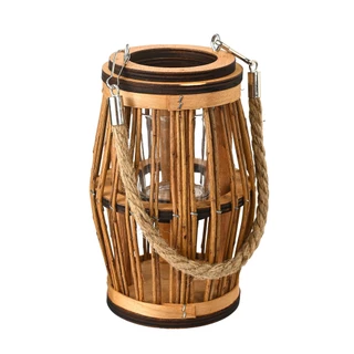 Castiçal Rústico Cordas 12x9.5x18Cm em Oferta na Shopee