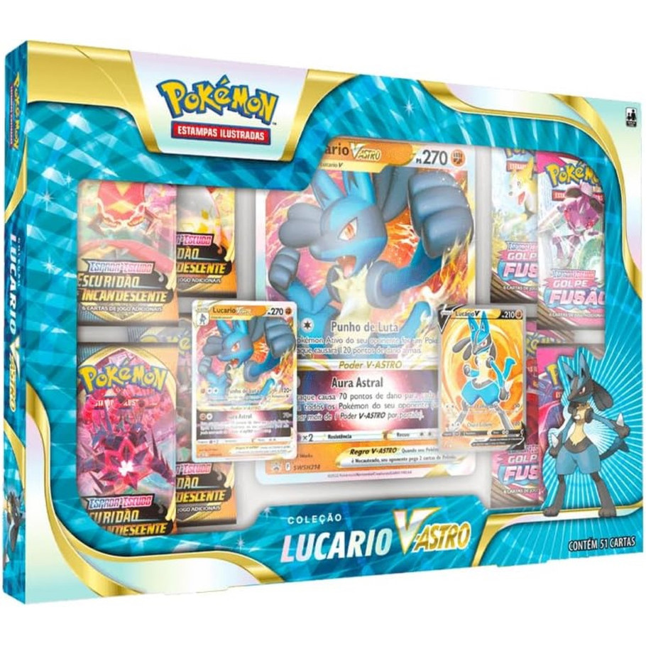 Box Cartas Pokémon TCG Coleção Premium Escarlate E Violeta Lucario V ...