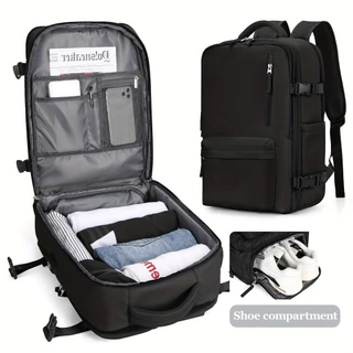 Mochila De Grande capacidade Viagem Feminina Multifuncional Impermeável Reforçada Expansível Para Trilha Esportiva