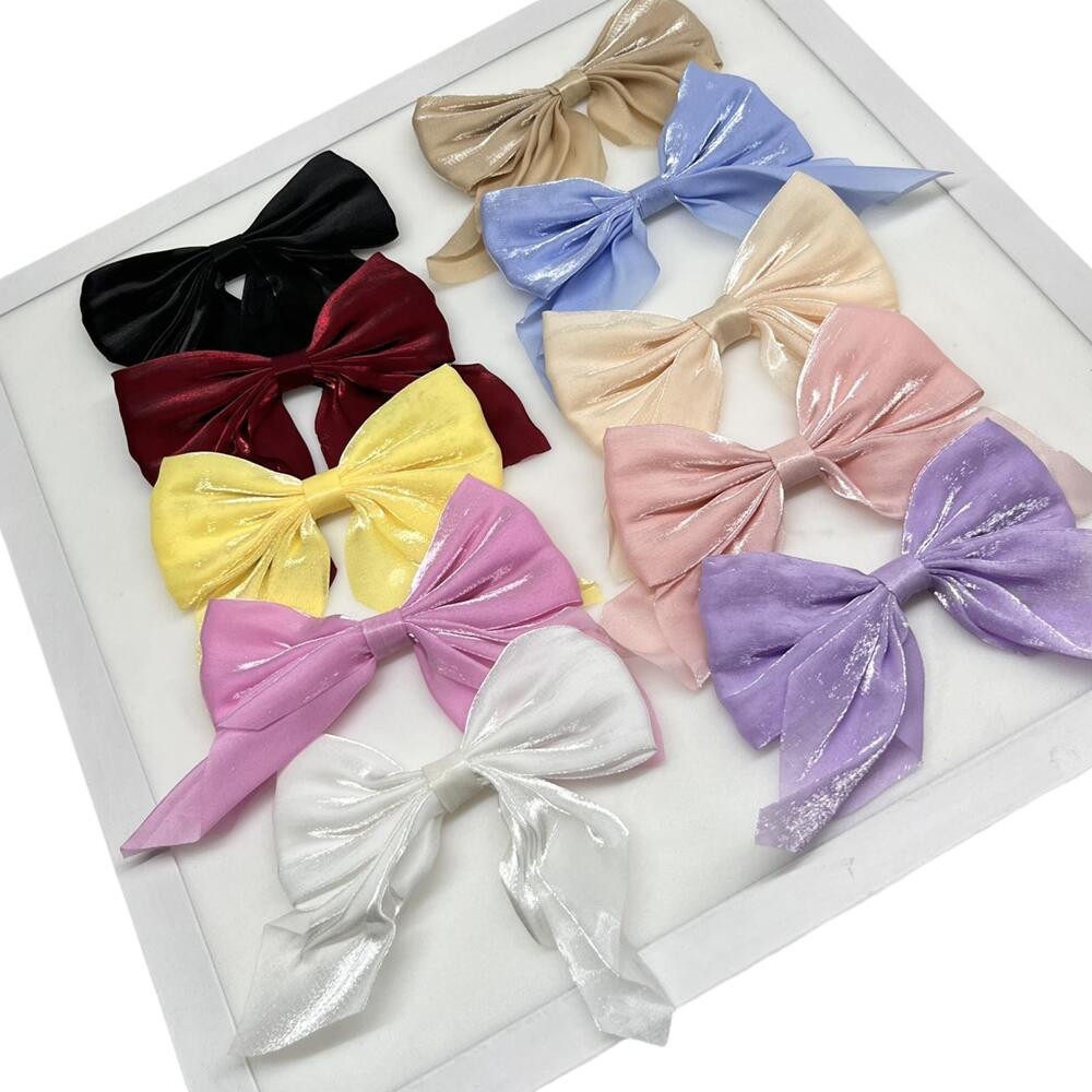 10 Pcs Laços De Cetim Para Acessórios, Acessórios De Cabelo | Shopee Brasil