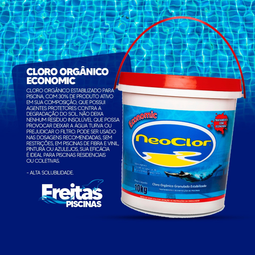 Cloro Para Piscina Economic Neoclor 10kg Granulado Estabilizado ...