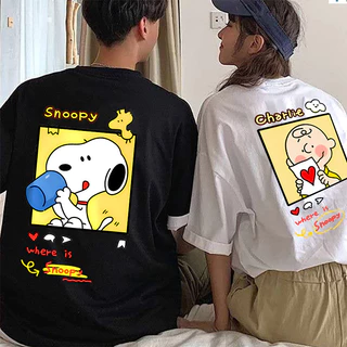 [Camiseta Premium em Algodão Puro]SISI camiseta snoopy Oversized t shirt femininar Cartoon No 001 blusa t shirt
