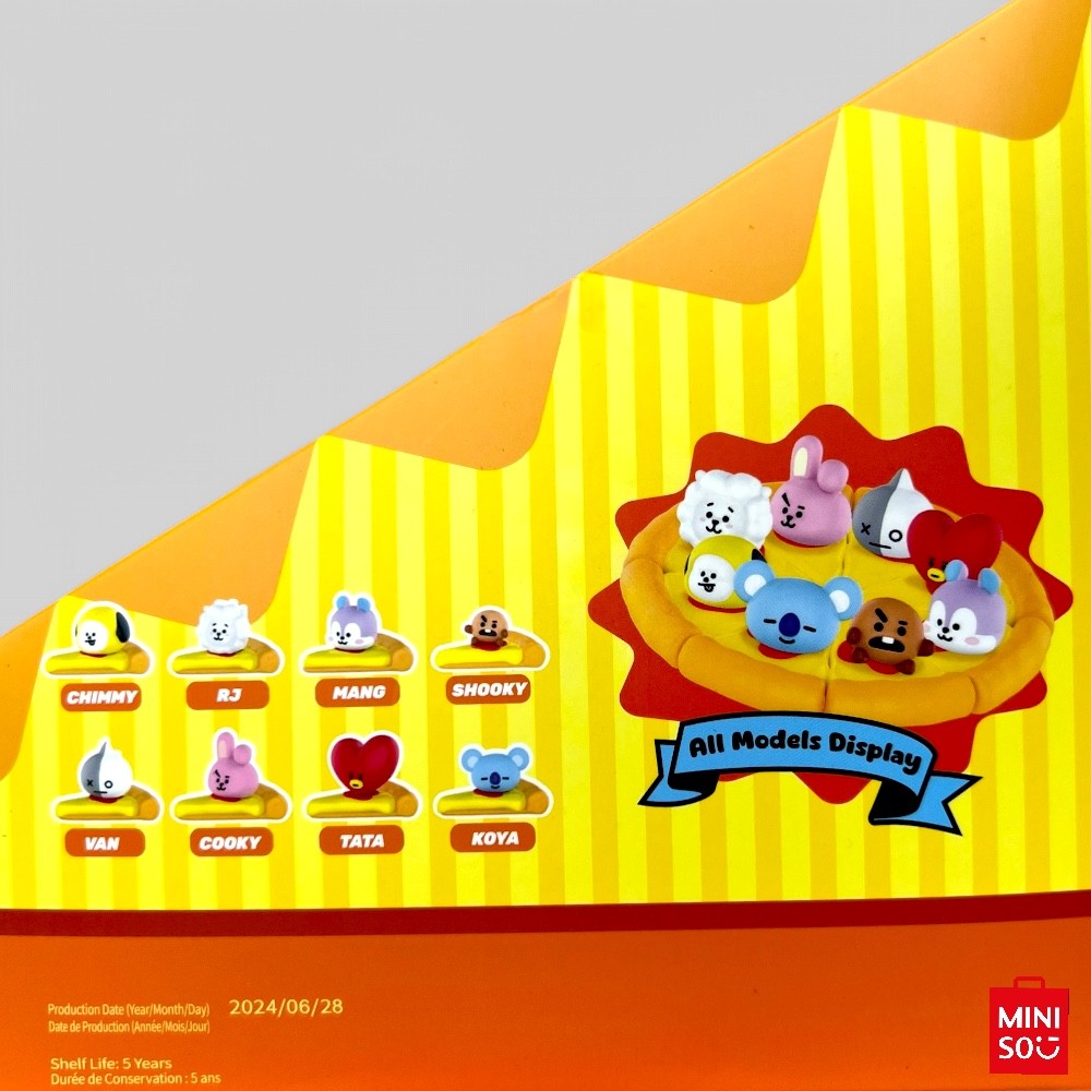 Blind Box BT21 Miniso Pizza Original – Enfeite de Mesa