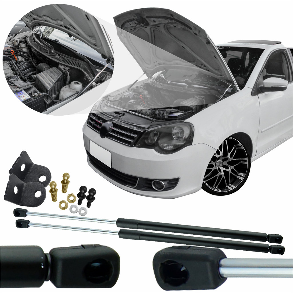 Kit Adaptação Amortecedor Duplo Capo Vw Polo 2007 a 11 2012