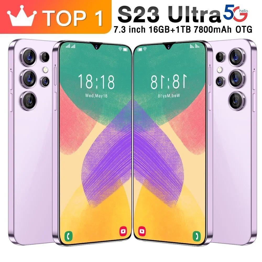 2025 Smartphone S23 Ultra Android 7.3 Tela Grande HD Cartão Duplo ...