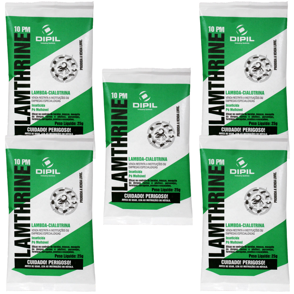Kit 5 Lamthrine 10pm Insetos Escorpião Barata Formiga Aranha